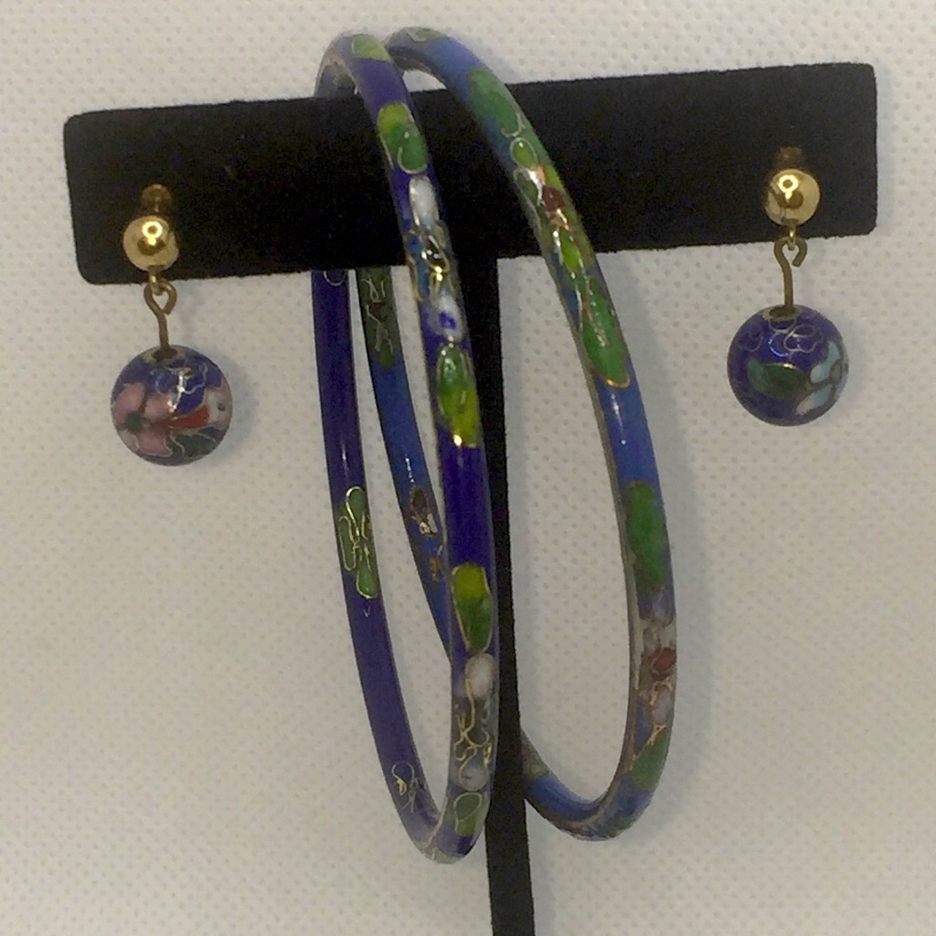 Cloisonn Bracelets/Earrings Set